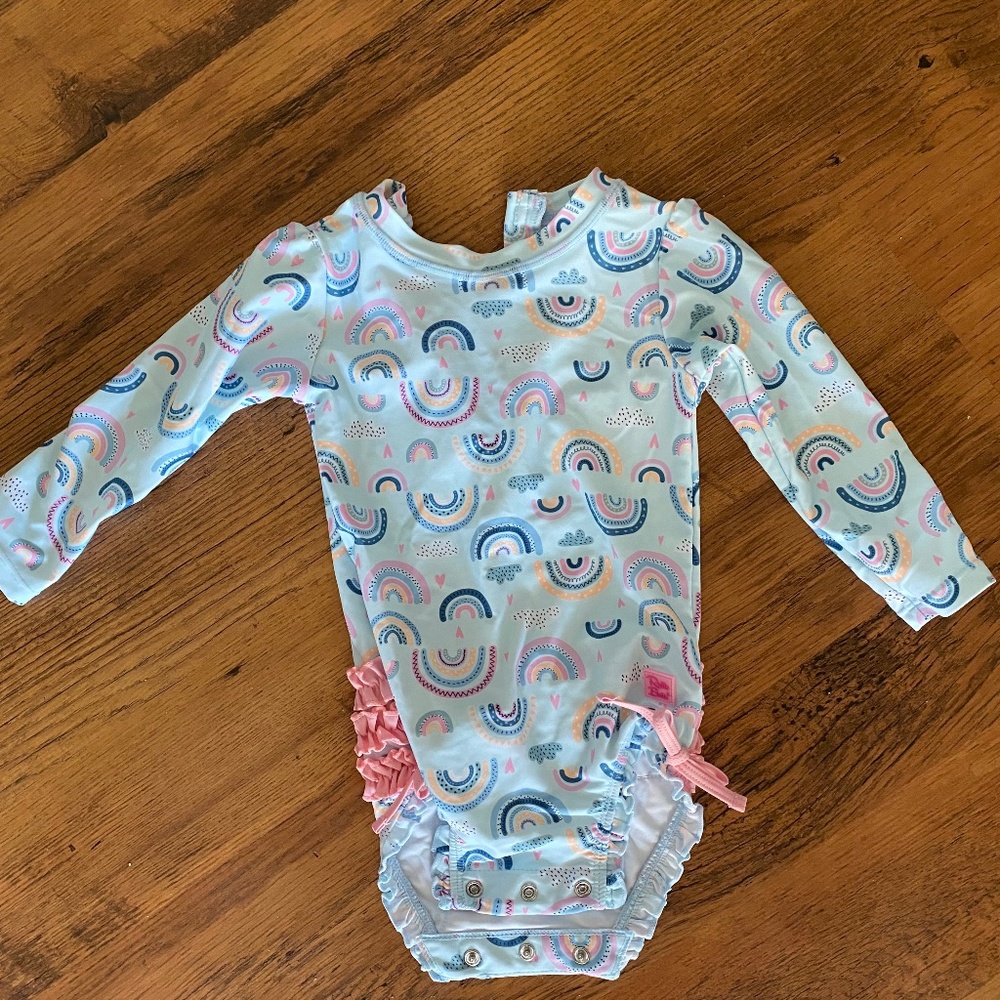 Ruffle Butts rainbow swimsuit 18-24 months